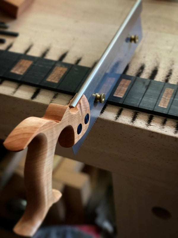 Bad axe 10 inch luthier carcase fret saw making fret slots for a guitar