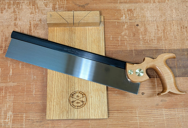 Bad axe tool works 14 inch bayonet carcase saw with a cherry handle