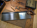 Bad axe tool works 20 inch miter saw with a walnut handle and brass fasteners