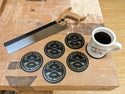 Bad Axe Leather Coasters Set 6