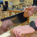 Bad axe tool works 14 inch no 9 tenon saw in use
