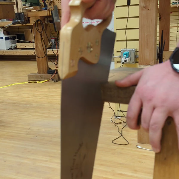Bad axe tool works custom d8 hand panel saw in use