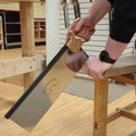 Bad axe tool works 18 inch roubo beastmaster timber framing backsaw in use