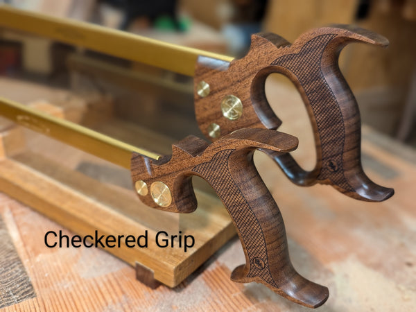 Bad axe tool works custom saw handle checkering