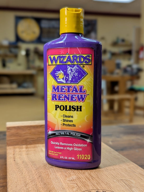 wizards metal renew liquid polish with grit to clean rust from saw plates